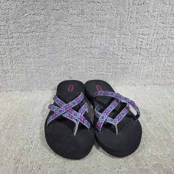 Teva Olowahu Women's Size US 9 Purple Black Slip On Flip-Flop Sandals 6840 - Picture 9 of 12